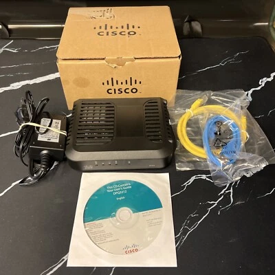 CISCO Modem DPC3010 Power Cord And Ethernet Cables USB Cable Installations, Cd - Image 1 of 4