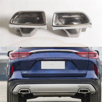 Stainless Steel LH&RH Side Tail Exhaust Pipe Tip For INFINITI QX50 2020-2022  Foto 1 de 4