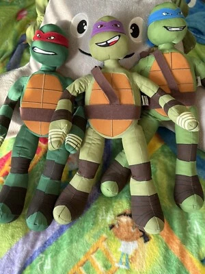 2015 Teenage Mutant Ninja Turtles Plush Set 17” Leonardo, Donatello, Raphael - Image 1 of 4