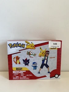 Pokémon Battle Figure Multi-Pack Ash Pikachu Charmander Piplup Rowlet Zorua - Picture 1 of 8