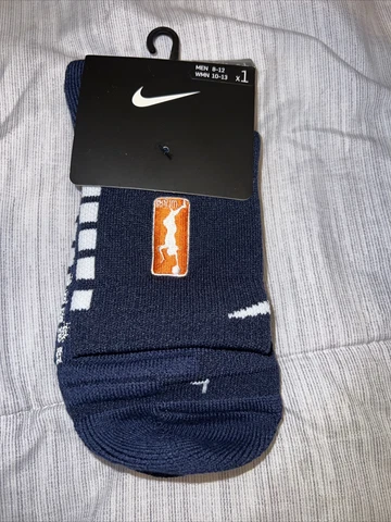 Nike WNBA Low Cut Basketball Socks Size Large Navy Blue/White Cover