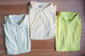 Yellow Golf Shirts Lot of 3 NIKE CHAPS LL BEAN Size XL Short Sleeve - Picture 1 of 10