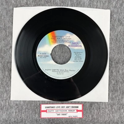 PATTY SMYTH w/ DON HENLEY Sometimes Love Just Ain't Enough /Out There 45 MCA NEW Foto 1 de 4