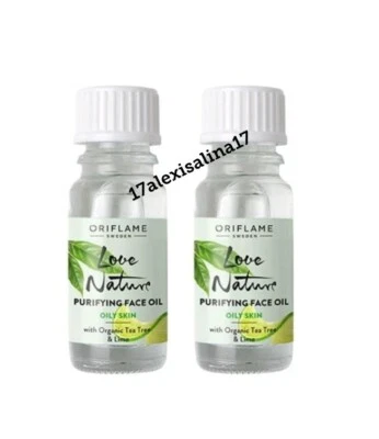 2 × Oriflame Love Nature Purifying Face Oil with Organic Tea Tree & Lime - Image 1 of 3
