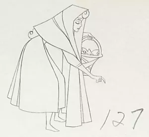 Disney Sleeping Beauty Briar Rose 1959 producción original animación dibujo cel - Imagen 1 de 2