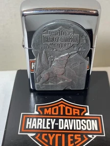 ZIPPO  LIGHTER  BARRETT SMYTHE HARLEY DAVIDSON  wolf mount  1997 usato - Bild 1 von 10