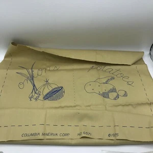 Vintage 1975 Columbia Minerva No 6571 Onions Or Potatoes Sack Embroidery  - Picture 1 of 6