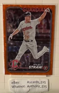 Myles Straw - 2024 Topps Series Two #361 - Orange Crackle Foil 131/299 - Picture 1 of 3