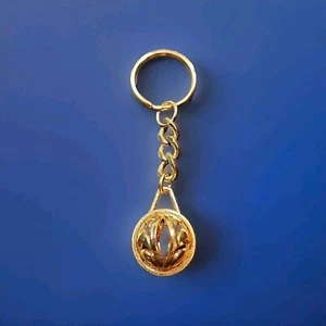 Portachiavi Vintage Charm Tono Oro Metallo Filigrana Cavo Rotondo Portachiavi Design Regalo - Foto 1 di 2