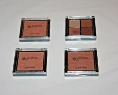 JORDANA Bronzing Powder #03 + 2x #01 & Eyeshadow Quad #01 Lot Of 4 Sealed  - Image 1 of 2
