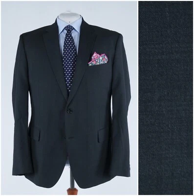 Mens PIERRE CARDIN Blazer 48R UK Size Grey Super 100s Wool Sport Coat Jacket - Image 1 of 4