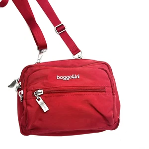 *Practical Preppy BAGGALLINI Red Sm Cross Body w/Belt Loops - Picture 1 of 9