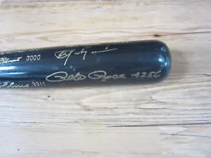 Carl Yastrzemski Pete Rose Autograph Signed 3000 Hit Bat JSA Boston Red Sox Reds - Picture 1 of 4