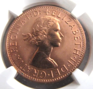 Australia KM56 Penny 1958 (p) NGC PF 64 RD - Picture 1 of 3