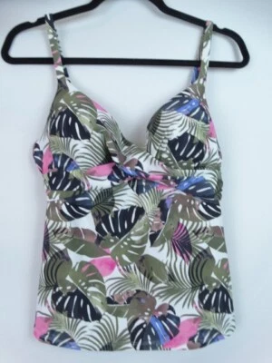 Camiseta tankini para mujer Island Escape talla 8 traje de baño top push up con aros Foto 1 de 4