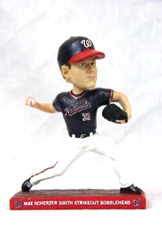 Max Scherzer 300 Strikeouts Bobblehead - Washington Nationals - 2019 Cover