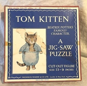 Beatrix Potter - Tom Kitten Jig Saw Puzzle - Warne - 13 x 9 Inches - 1950s - Picture 1 of 11