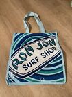 Ron Jon Surf Shop Bag Tote Beach Shopping Reuseable Blue 14"x13"x7" G18