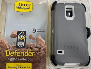OtterBox DEFENDER Case w/ Holster for Samsung Galaxy S5 - Gray White (Glacier) - Picture 1 of 3