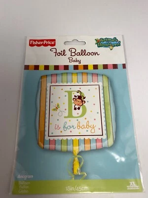 NWT Fisher Price Animals Of The Rainforest 18” X 18” Foil Balloon Baby Shower - Image 1 of 4