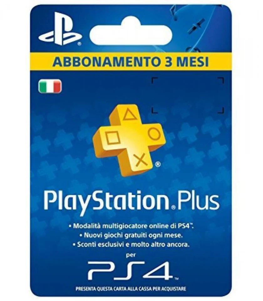 PLAYSTATION PLUS CARD HANG ABBONAMENTO PSN DA 3 MESI - 90 GIORNI SONY PS4 CODICE - Immagine 1 di 4