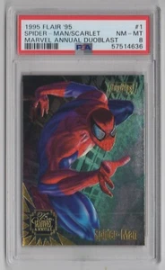 1995 Flair '95 Marvel Annual Duoblast #1 Spider-Man/Scarlet Spider - PSA 8 quasi nuovo - Foto 1 di 2