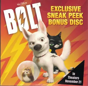 Walt Disney Pictures Bolt Best Buy Sneak Peek Promo Disc DVD - RARE - Picture 1 of 2
