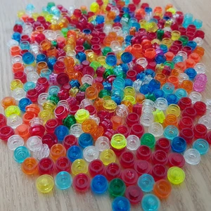 LEGO 4073 Round 1x1 Stud - Mixed Trans Bundle Joblot - 50g / Approx. 400 Studs - Picture 1 of 4