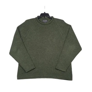 VTG Britches 100% Shetland Wool Green Rolled Neck Sweater Outdoor Gear Men's XL - Picture 1 of 11