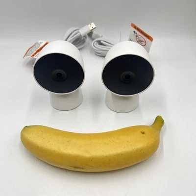 Google Nest Cam (Wired) Indoor Security Cameras Set Of 2 Pre-Owned | Model GJQ9T - Image 1 of 4