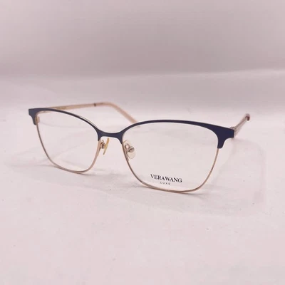 Gafas Vera Wang Brielle Cuadradas Semi Borde Browline Oro Rosa/Gris Usadas Foto 1 de 4