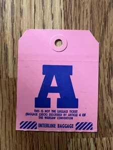 Vintage TEXAS INTERNATIONAL AIRLINES - Baggage Tag / Luggage Label - ORD - Picture 1 of 2