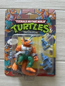 Playmates 1990 - Teenage Mutant Ninja Turtles - Triceraton Action Figure MOC - Foto 1 di 8