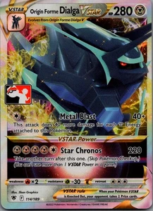 Origin Forme Dialga VSTAR Ultra Rare Prize Pack Series Cards 114/189 NM - Picture 1 of 2