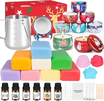 FONTOEN Kerzen Selber Machen Set,DIY Kerzenherstellung Kit,Duftkerze Geschenke Set mit