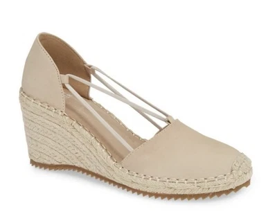 Eileen Fisher Yasmin Espadrille Wedge Lino US 8.5 Tan - Image 1 of 4