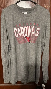 Arizona Cardinals Long Sleeve Tee Shirt Men Sz XL Gray New With Tags! - Picture 1 of 11