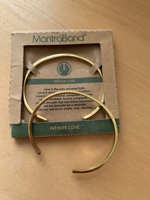 Bracelete MantraBand Amor Infinito Ouro Aço Inoxidável *Pacote Amor - Imagem 1 de 4