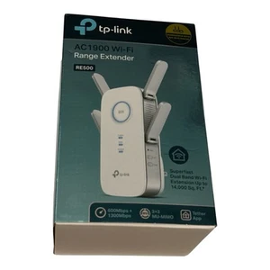 TP-LINK AC1900 Dual Band Wi-Fi Range Extender Booster to 14,000 ft. RE500 in Box - Bild 1 von 16