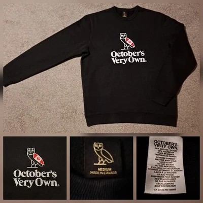 Octobers Very Own OVO OG Eule Sweatshirt Kanada Flagge bestickt Drake Größe M - Bild 1 von 4