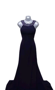 TIFFANYS ILLUSION Prom Wedding Purple Dress , Size 6 Uk. - Picture 1 of 12