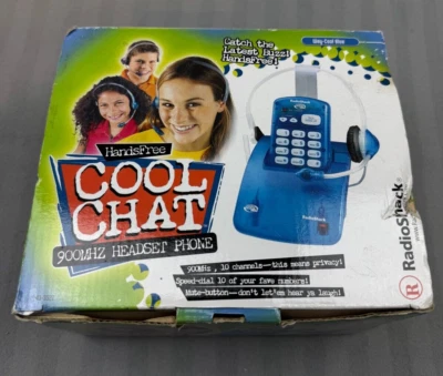 全新 复古 Radio Shack Cool Chat 900MHz 耳机 无绳电话 开箱 43-3522 — 第 1/4 张图片