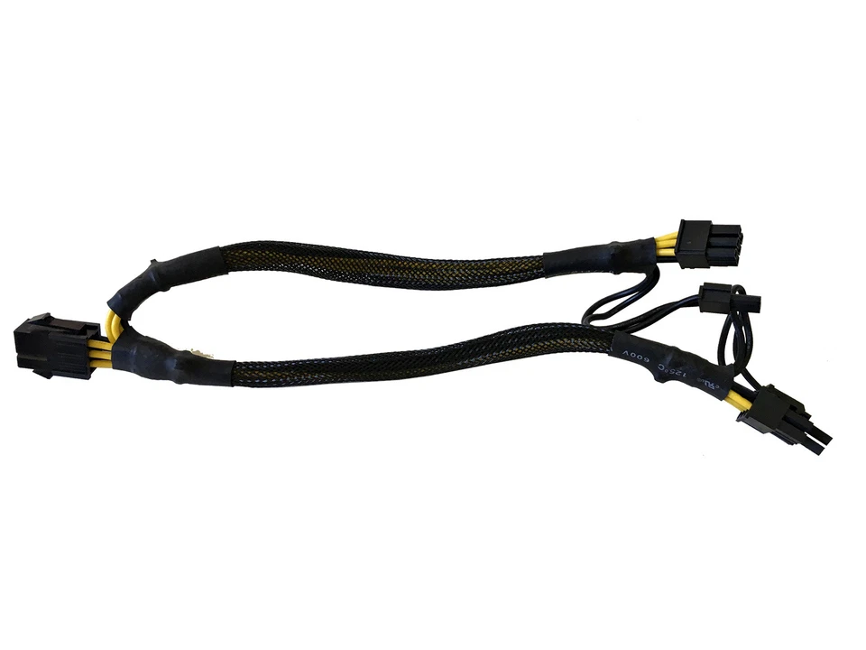 AYA 10" (10 Inch) 16AWG PCIE 6-Pin Y Splitter to Dual PCIE 8-Pin (6+2) Cable - Image 1 of 4