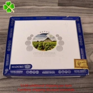 Caja de cigarros vacía Cuevas Reserva Torpedo Maduro 8,25" x 6,75" x 2" * - Imagen 1 de 10