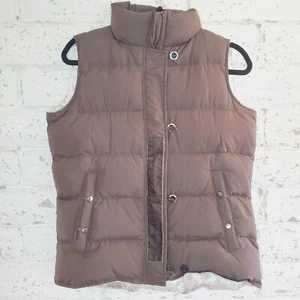 Joie Brown Womens Puffer Vest Down Filled Quilted Winter Casual Ski Vest SZ M - Picture 1 of 9