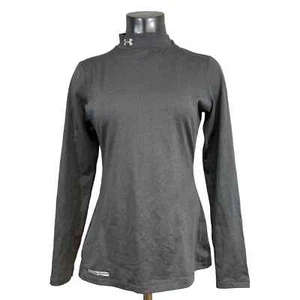 Suéter Camisa Under Armour para Mujer Cuello Simulado Mangas Largas Gris Calentado L - Imagen 1 de 8
