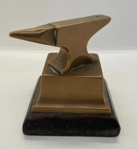 Tactile antique brass jewellers anvil,gold silver ring watch repair shop display - Picture 1 of 9