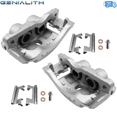 2X Front Brake Calipers w/Bracket for Chevrolet GMC Silverado Sierra 2500 3500 - Image 1 of 4