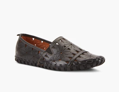 Spring Step Z1478* Womens Black Leather Fusaro Flat Slip-On Loafers Size US 9 M - Image 1 of 4