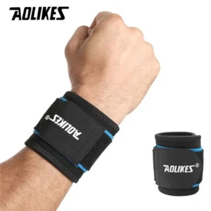 Sports Wrist Band Hand Wristband Brace Wrap Adjustable Support Gym Strap Bandage - Picture 1 of 30